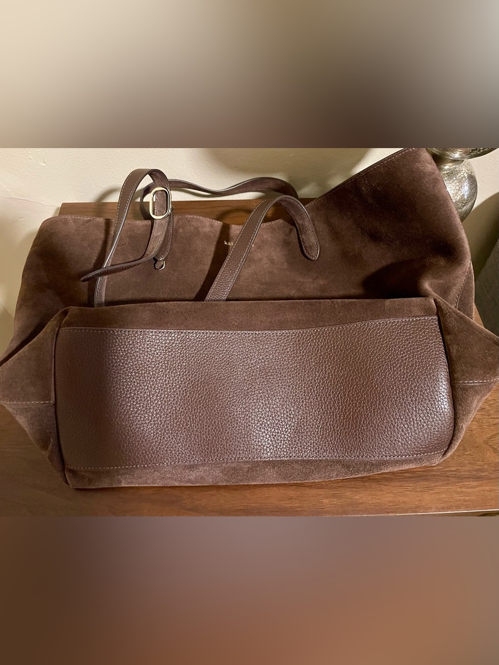 Kate Spade 454 Large Suede Tote in Hot Fudge - Picture 6 of 11